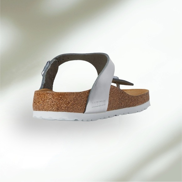 New in box silver metallic Birkenstock Giseh sandals. Rotating from @lkatz. - Picture 4 of 6